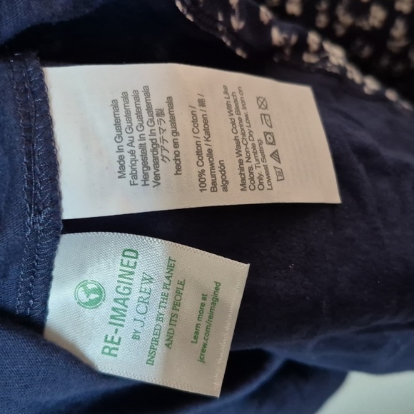 J. Crew 100% Cotton Navy Floral V-Neck Tiered Midi Dress Size Large, New W Tags - Picture 5 of 12